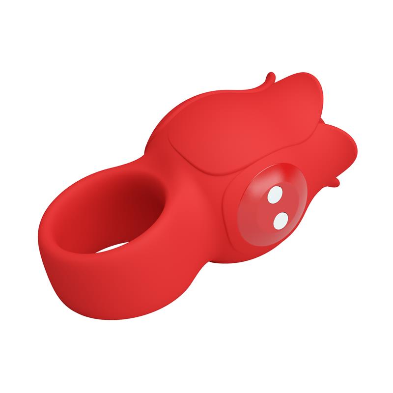 Pretty Love - Jae Vibrador De Dedo Forma De Rosa 10 Vibraciones Rojo