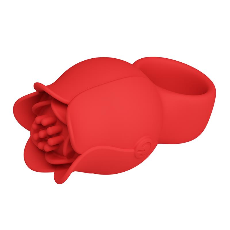 Pretty Love - Jae Vibrador De Dedo Forma De Rosa 10 Vibraciones Rojo