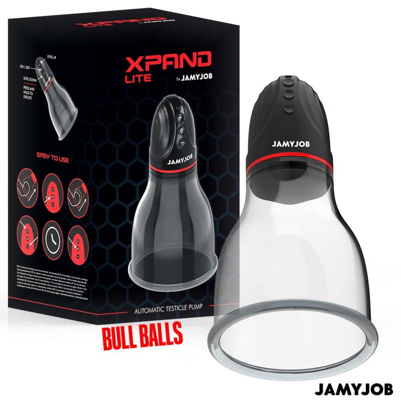 Jamyjob - Xpand Lite Bomba Automática De Testículos 3 Niveles De Succión Gris