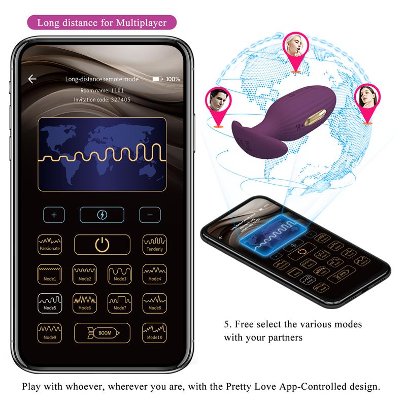 Pretty Love - Jefferson Plug Anal Controlado Por App Lila