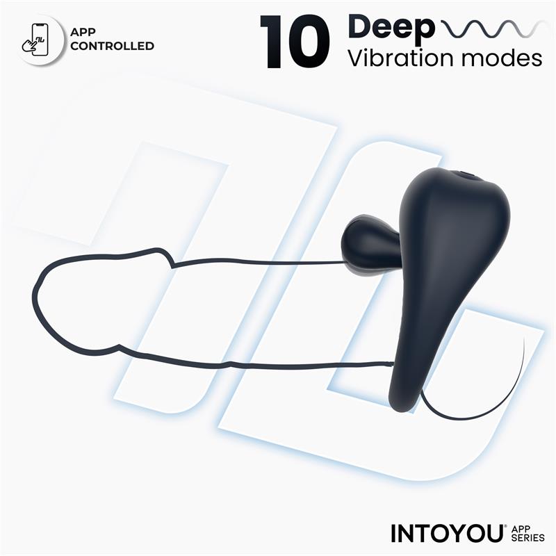 Kenny Anillo Vibrador Con Estimulador De Clítoris Y App Azul Oscuro