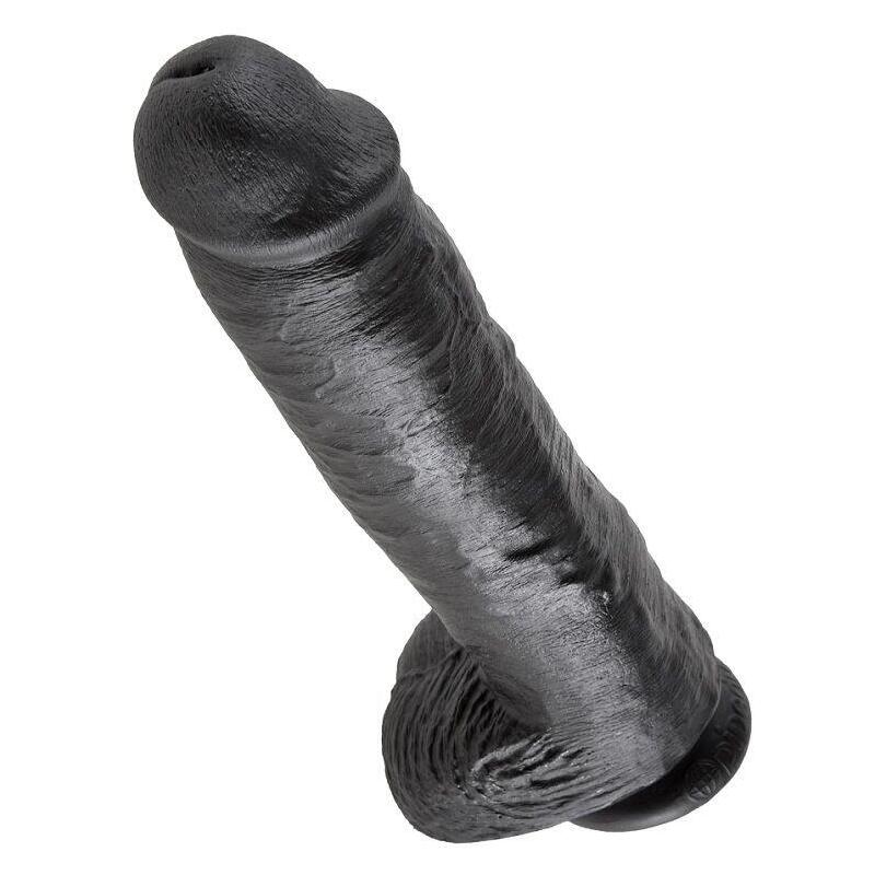 King Cock 11 Pene Realistico Negro 28 Cm