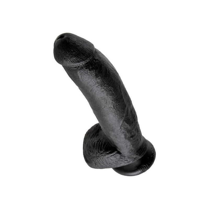 King Cock - 9 Pene Realistico Negro 22.9 Cm