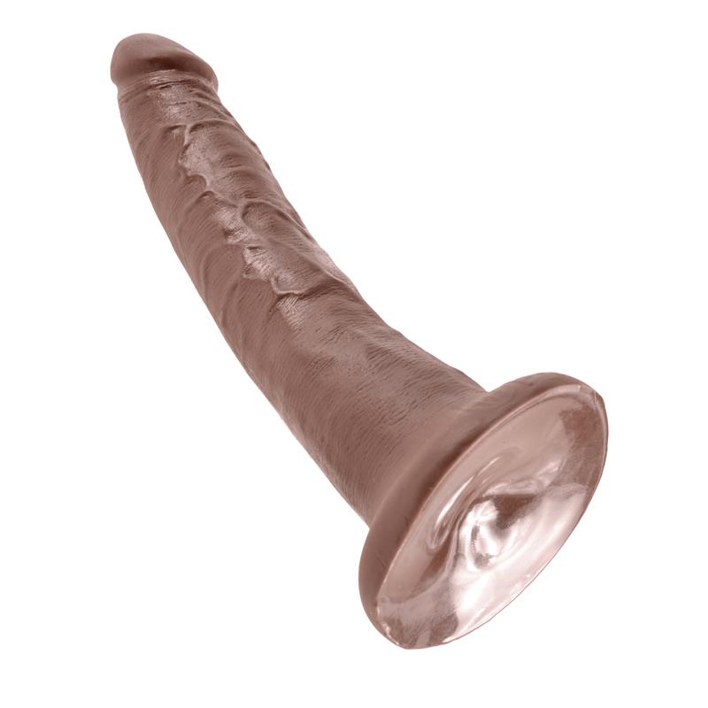 King Cock Pene De 17,78 Cm - Color Marrón