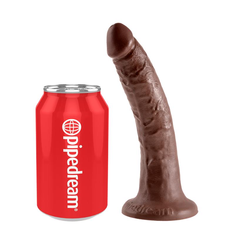 King Cock Pene De 17,78 Cm - Color Marrón