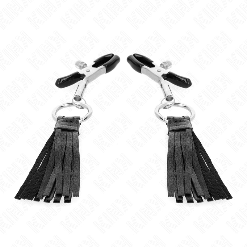 Kink - Pinzas Para Pezones Con Borlas De Polipiel 6 Cm