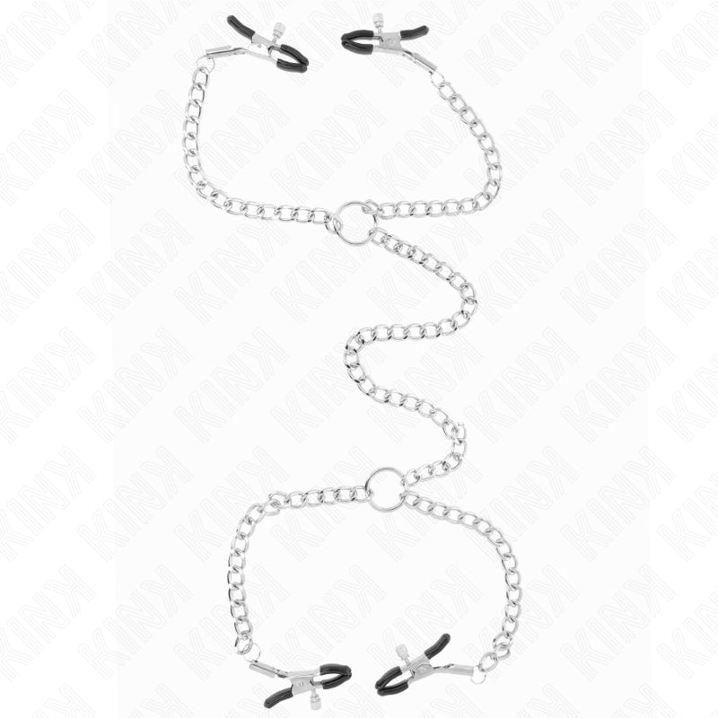 Kink - Pinzas Para Pezones Doble 32 Cm Con Cadenas 14 Cm