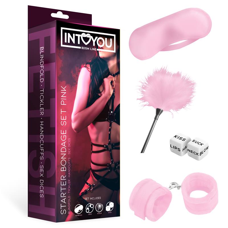 Kit De Bondage Para Principiantes Starters 4 Piezas Rosa
