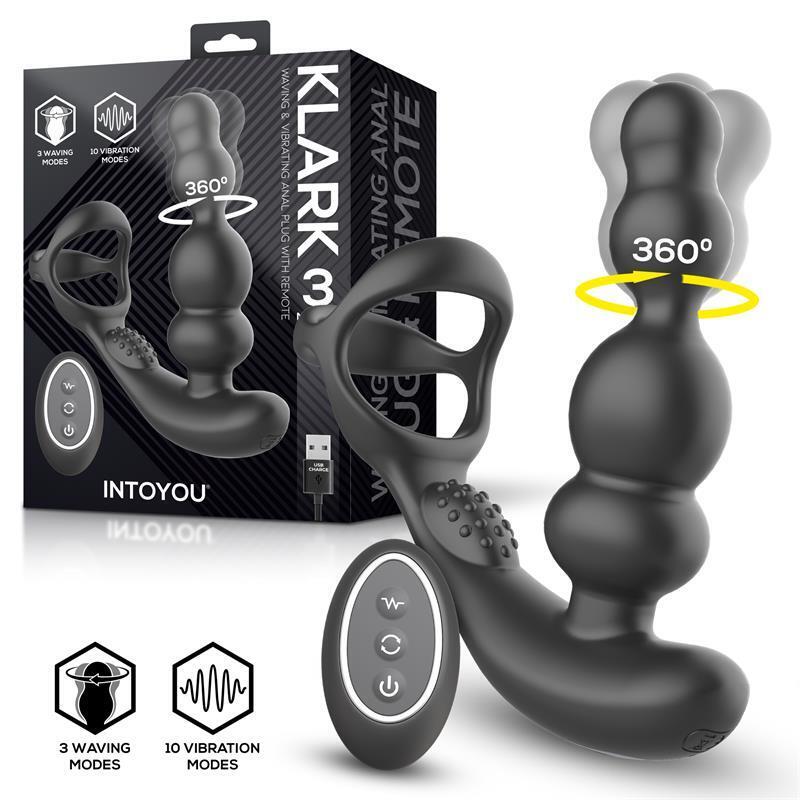 Klark Plug Anal Oscilante Con Vibración Y Mando A Distancia