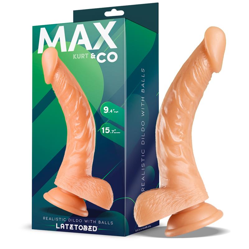 Kurt Dildo Realista Con Testículos Natural 24 Cm