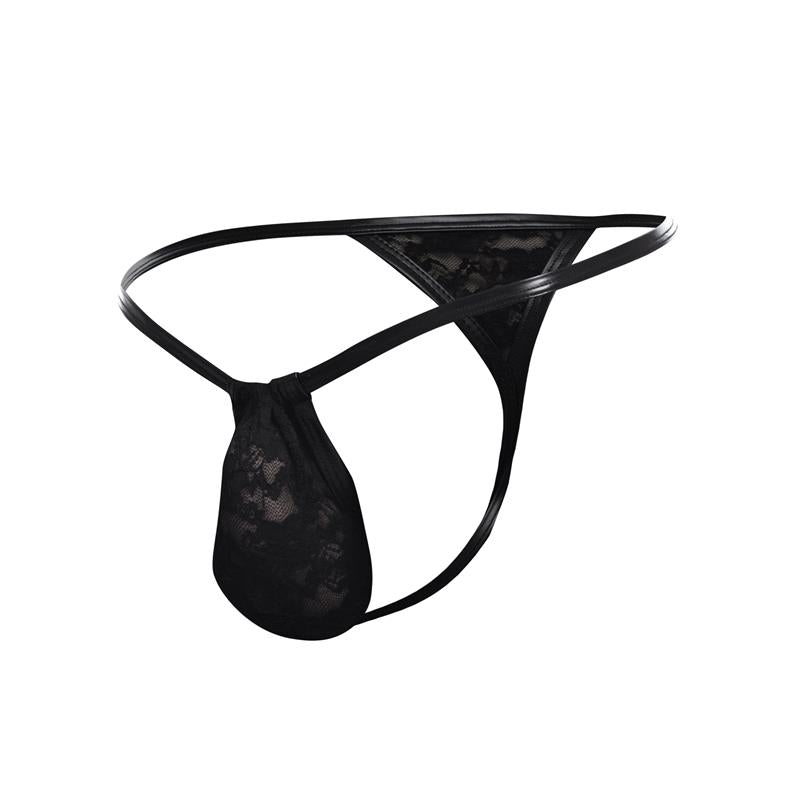 L4ce02 Tanga Con Encaje Talla (Interno):S/M