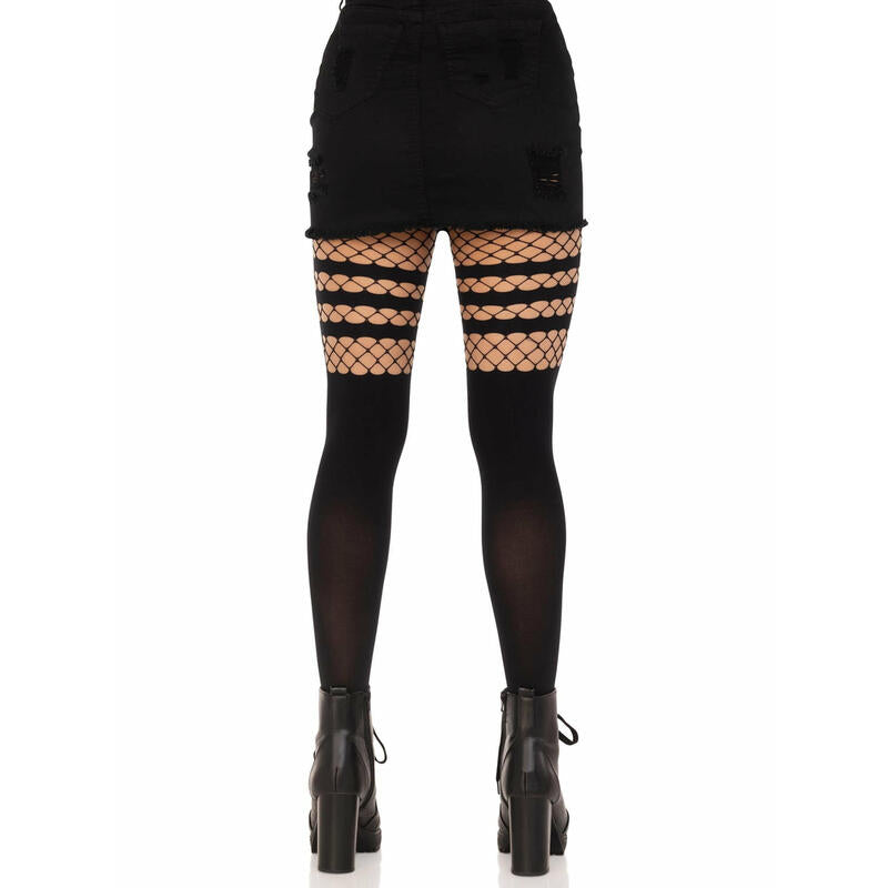 Leg Avenue - Pantyhouse Medias Rejilla Negro