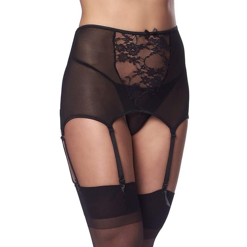 Liguero Ancho Con Tanga Negros Talla (Interno):L/Xl