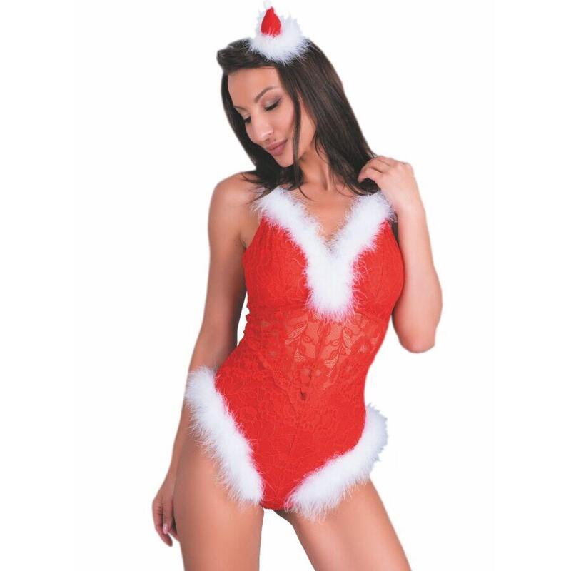 Livco Corsetti Fashion - Naughty Santa Lc 90706 Body Navideño L/Xl