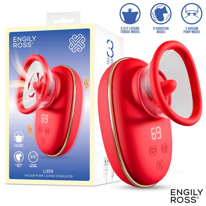 Lizer Estimulador Con Lengua Oscilante, Bomba De Vacío Y Vibración