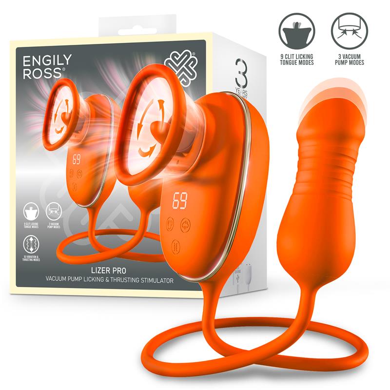 Lizer Pro Estimulador Con Lengua Oscilante, Bomba De Vacio Y Huevo Con Up And Down