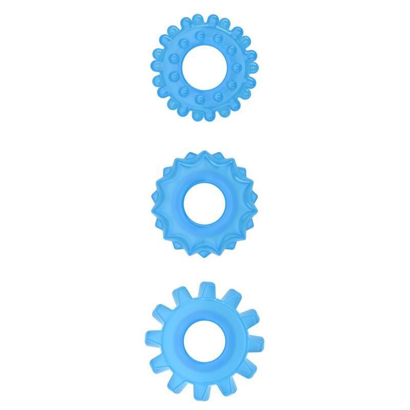 Lumino Play Set 3 Anillos Para El Pene Luz Azul