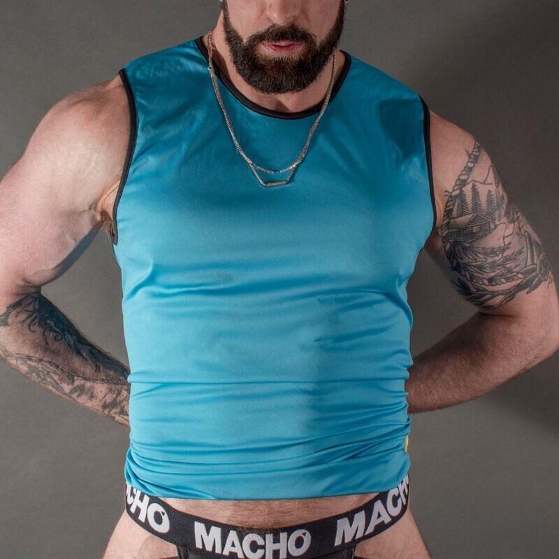 Macho - Camiseta Azul L/Xl