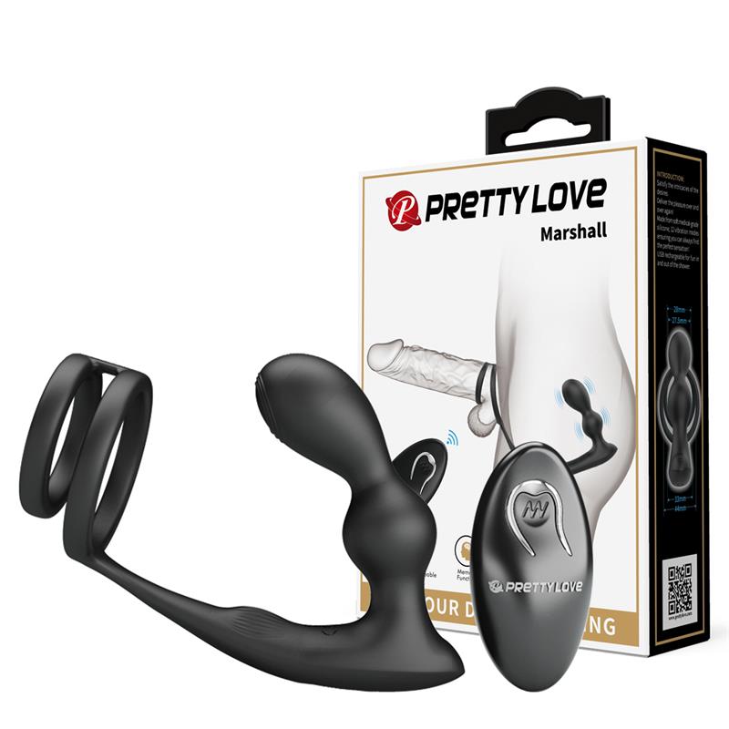 Pretty Love - Marshall Anillo Para Pene + Plug Anal Vibratorio & Control Remoto