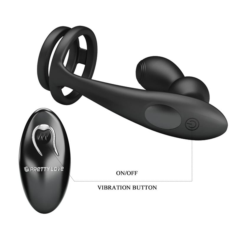 Pretty Love - Marshall Anillo Para Pene + Plug Anal Vibratorio & Control Remoto