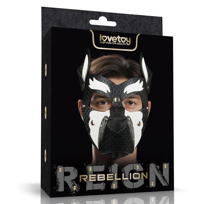 Máscara Cachorro Rebellion Reign Howl Blanco