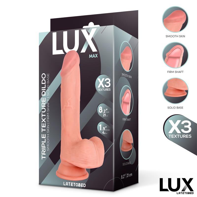 Max Dildo Triple Densidad Con Testículos 8.2