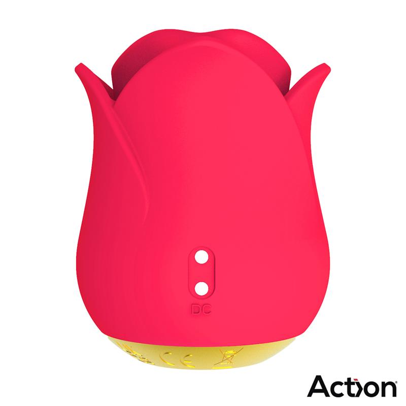 Meryl Estimulador Vibrador De Rosa Con Lengua 2 Motores