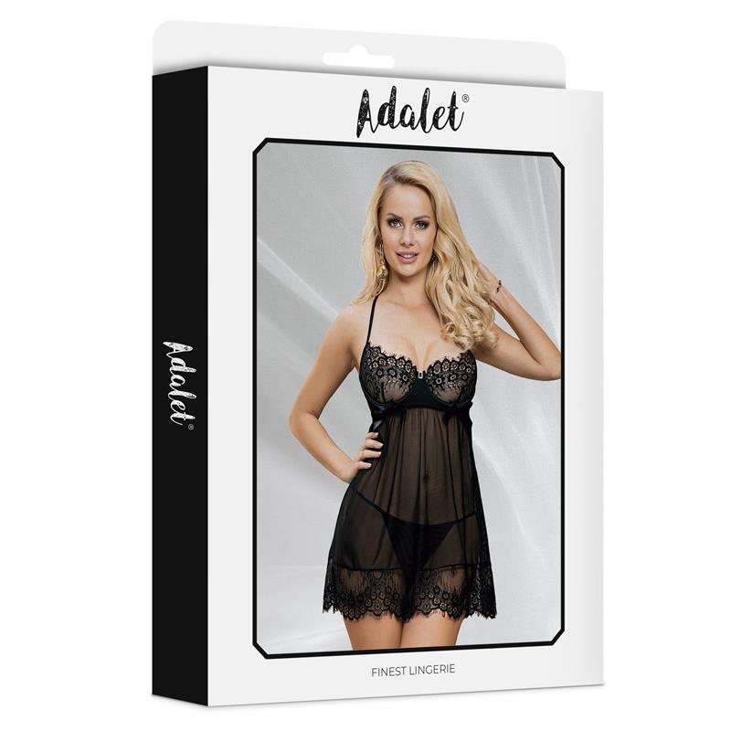 Mila Babydoll Con Pecho Ajustable Y Tanga Talla (Interno):S/M