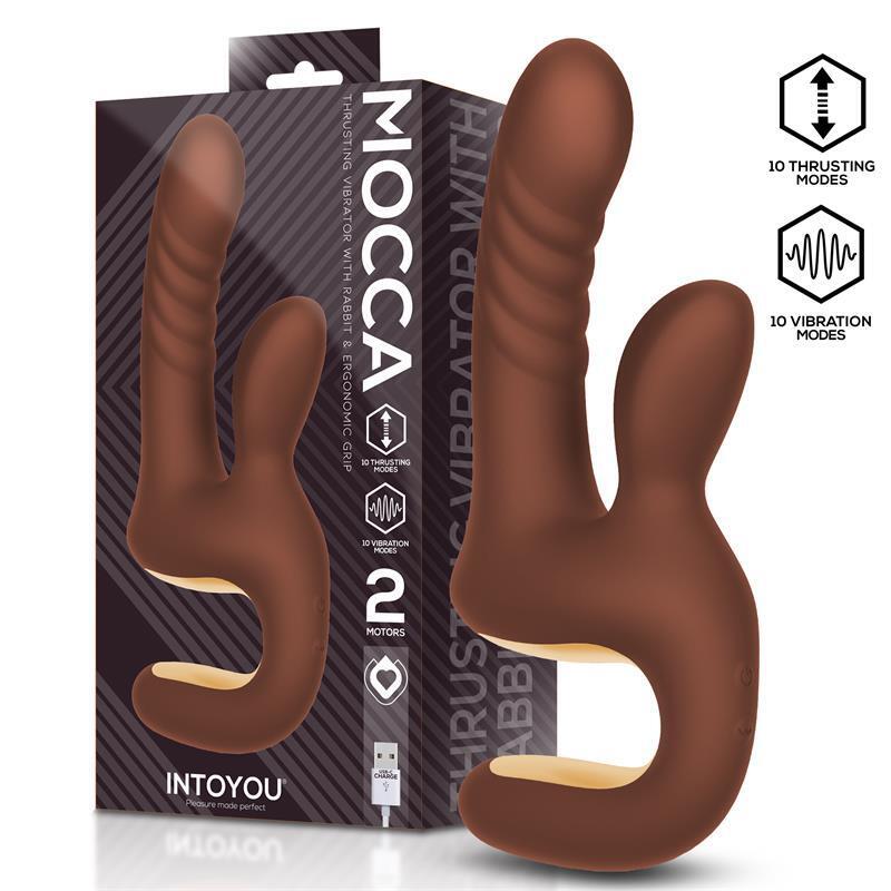 Mocca Vibrador Con Thrusting Y Mango Ergonómico Usb