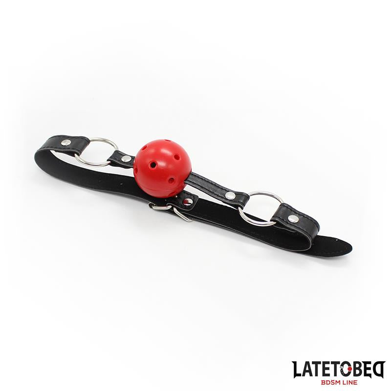 Mordaza Bola Hueca Dura Rojo