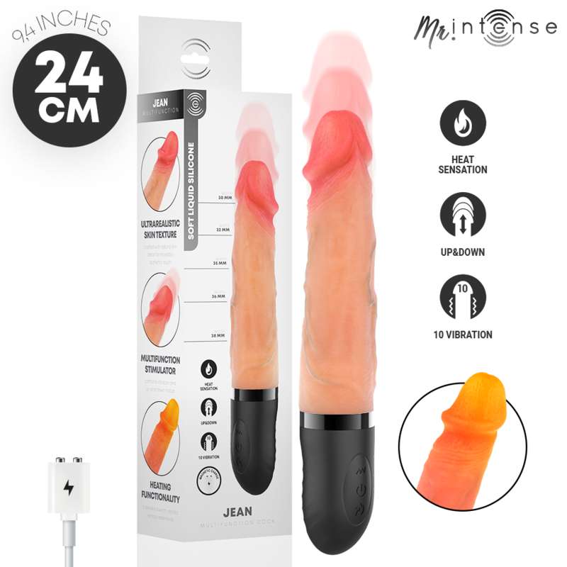Mr Intense - Jean Vibrador Up&Down Con Efecto Calor 24 Cm -Ø- 3.8 Cm