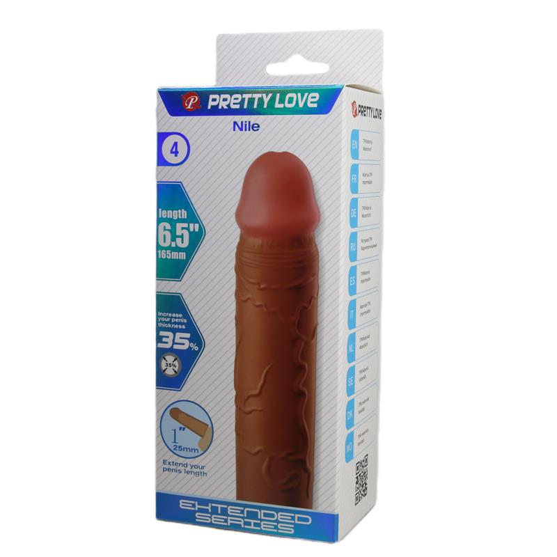 Pretty Love - Nile Funda Para Pene Con Extensión De 2.5 Cm Mulato