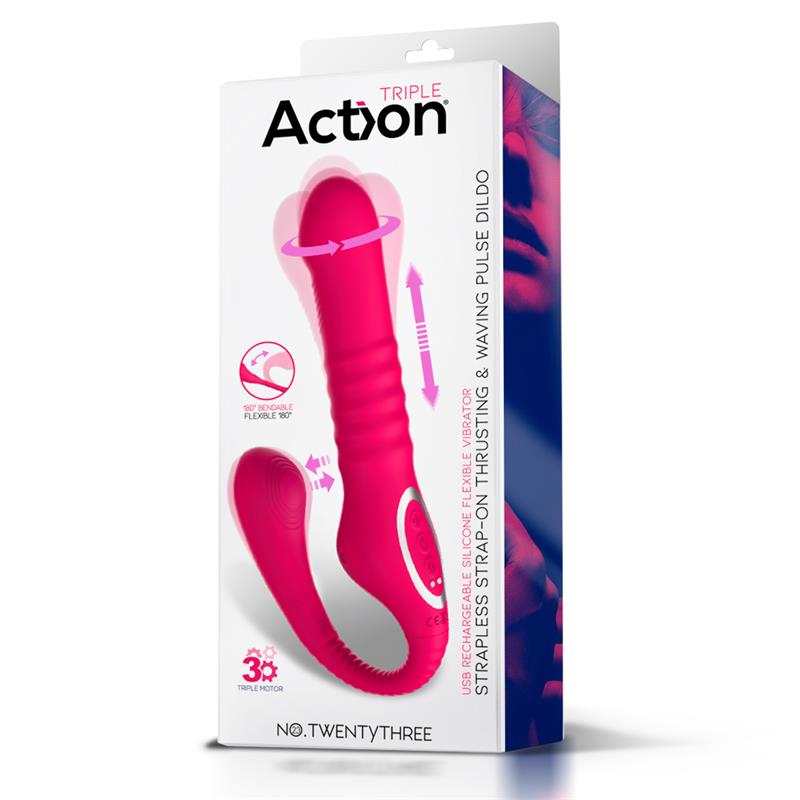 Vibrador No. Twentythree Doble Con Pulsación Y Thrusting Flexible 180º