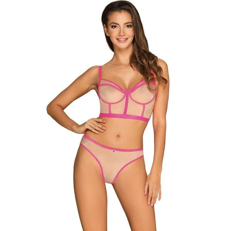 Obsessive - Nudelia Set Dos Piezas Rosa L/Xl