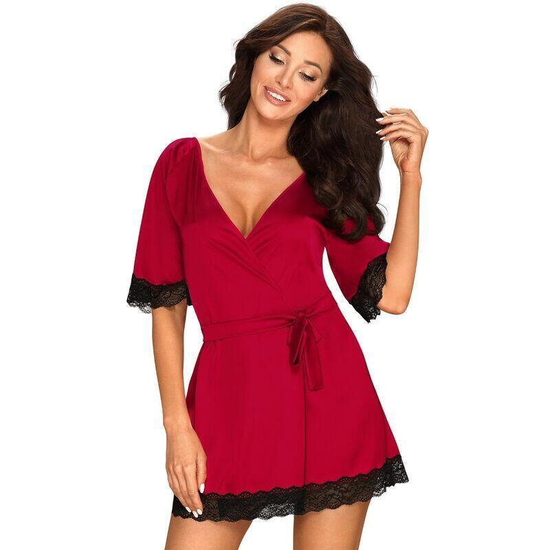 Obsessive - Sensuelia Peignoir Rojo L/Xl