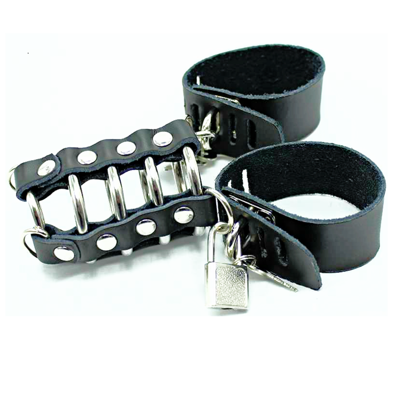 Ohmama Fetish - Jaula Pene Con Anillas Metalicas Y Correas Piel
