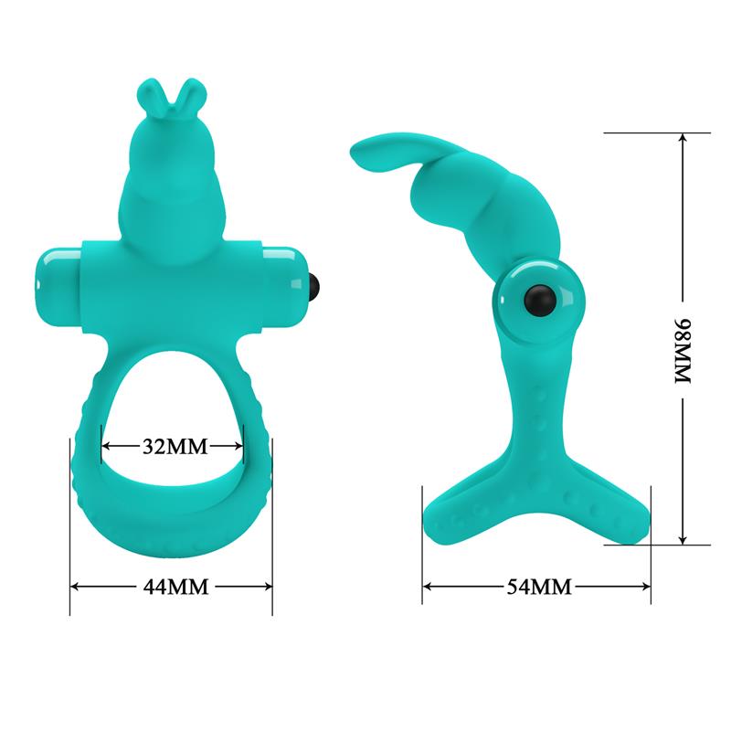 Pretty Love - Figgy Anillo Vibrador Rabbit Verde