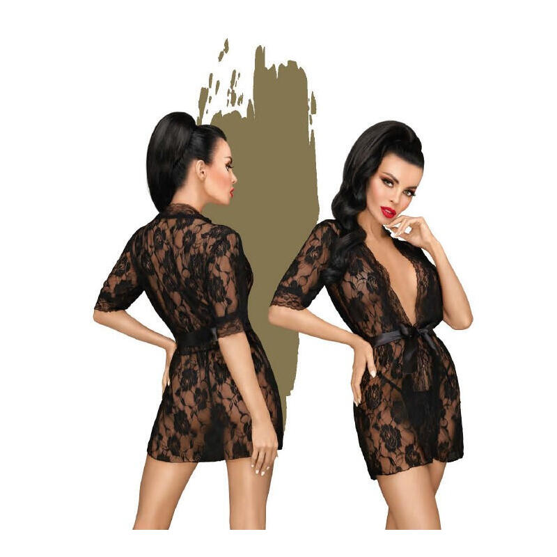 Penthouse Sweet Retreat Peignoir Negro Xl