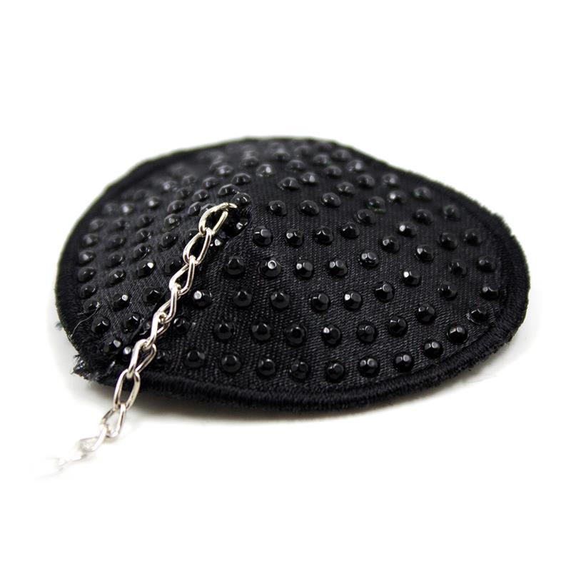 Pezonera Nipple Covers With Chain Link Black