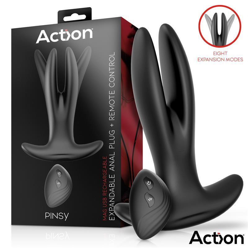 Pinsy Plug Anal Expandible Con Control Remoto