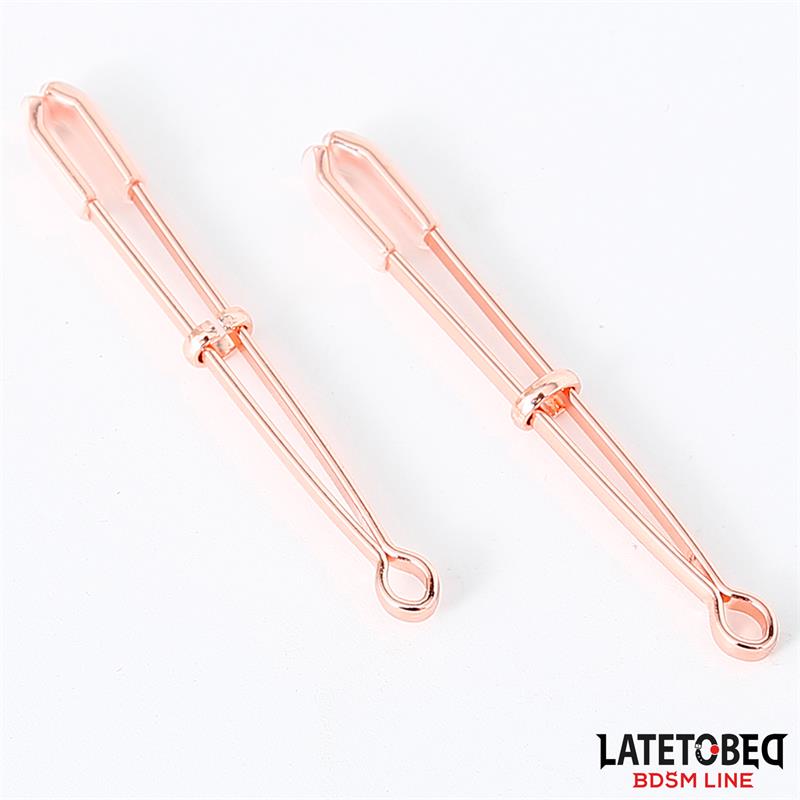 Pinzas Para Pezones Color Oro Rosa