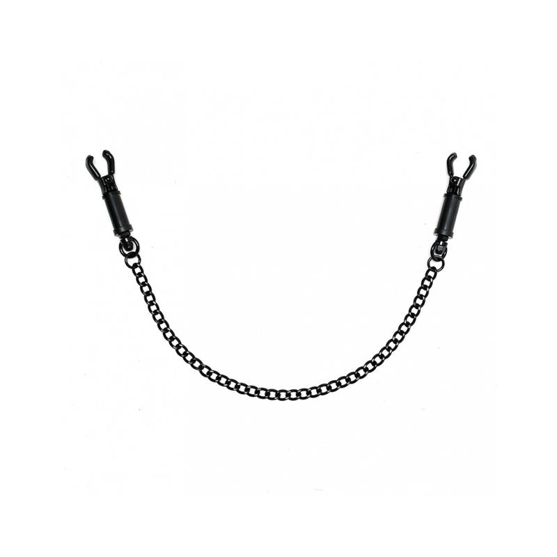 Pinzas Para Pezones Con Cadena Ajustable Negro