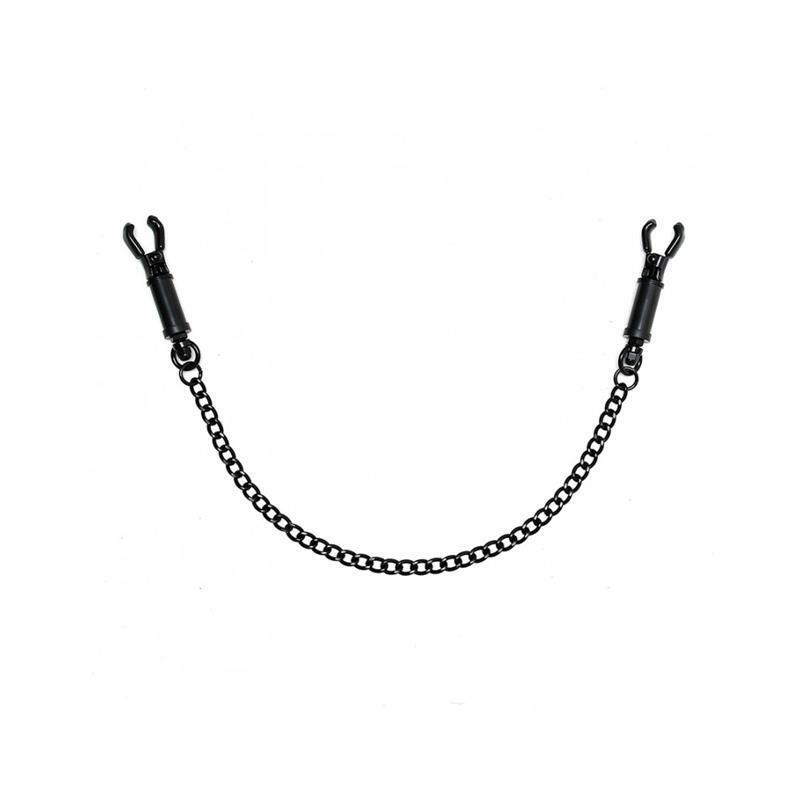 Pinzas Para Pezones Con Cadena Ajustable Negro