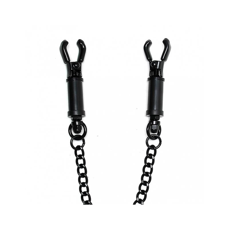 Pinzas Para Pezones Con Cadena Ajustable Negro