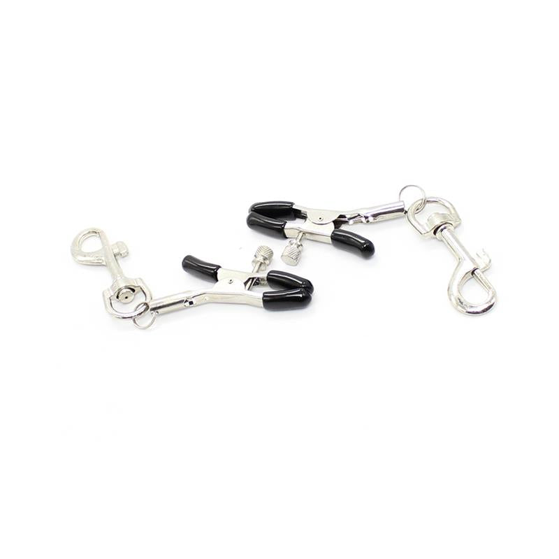 Pinzas Para Pezones Con Mosquetones Plata