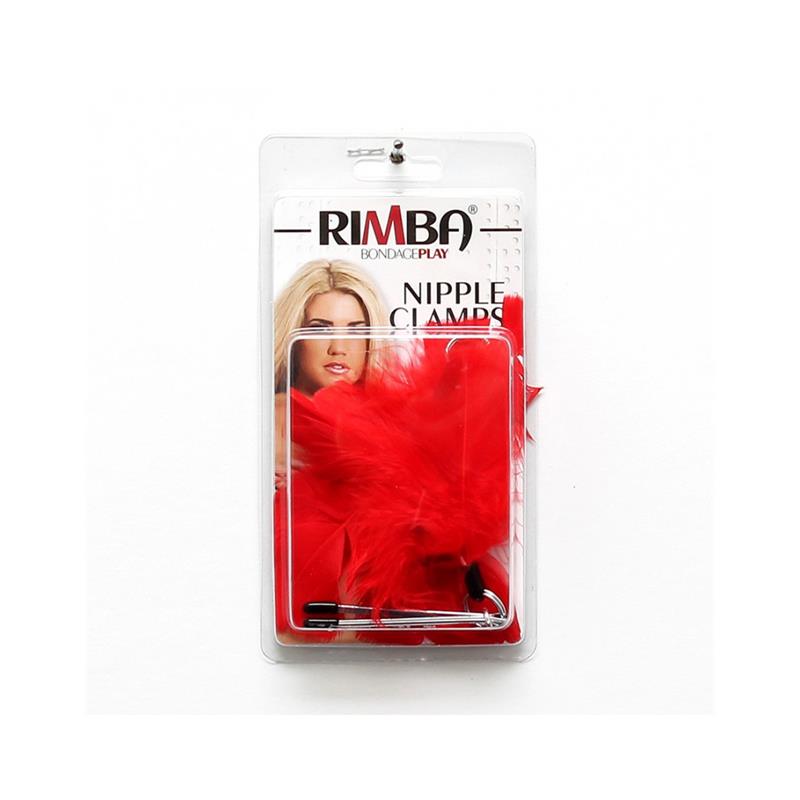 Pinzas Para Pezones Con Plumas Rojas Ajustables