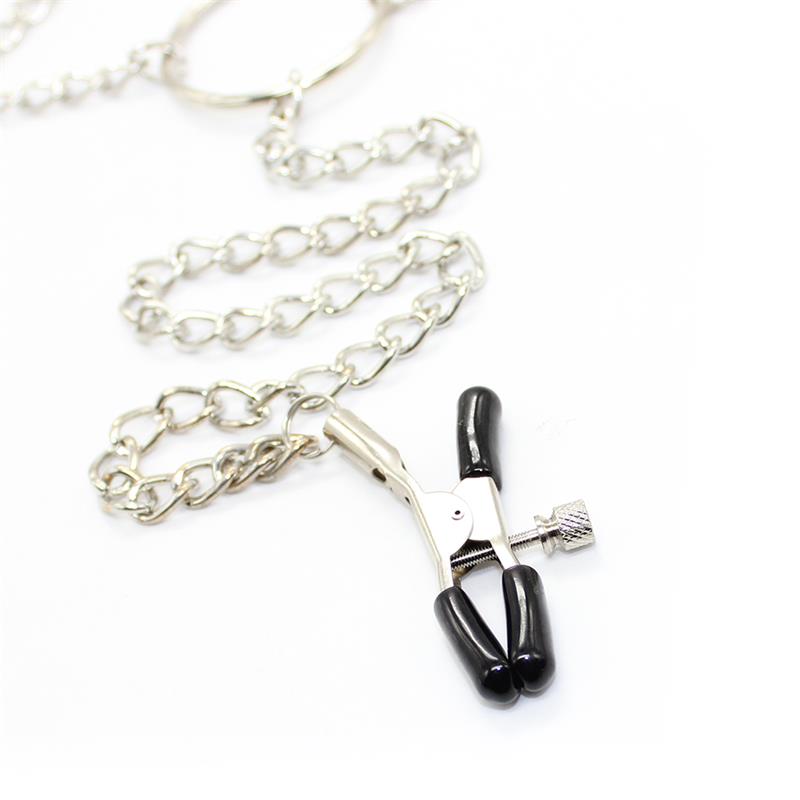 Pinzas Para Pezones Y Clítoris Con Cadena Plata