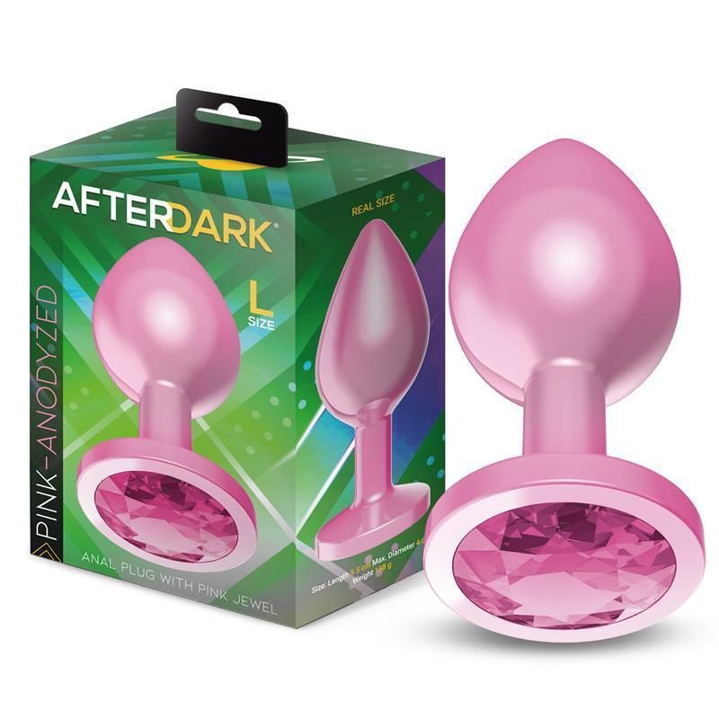 Plug Anal Anodizado Rosa Con Rosa Talla L