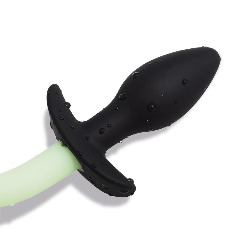 Plug Anal Con Cola Que Brilla En La Oscuridad