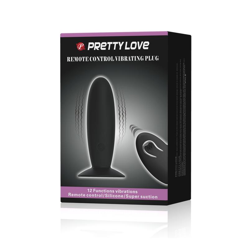 Plug Anal Con Control Remoto Color Negro